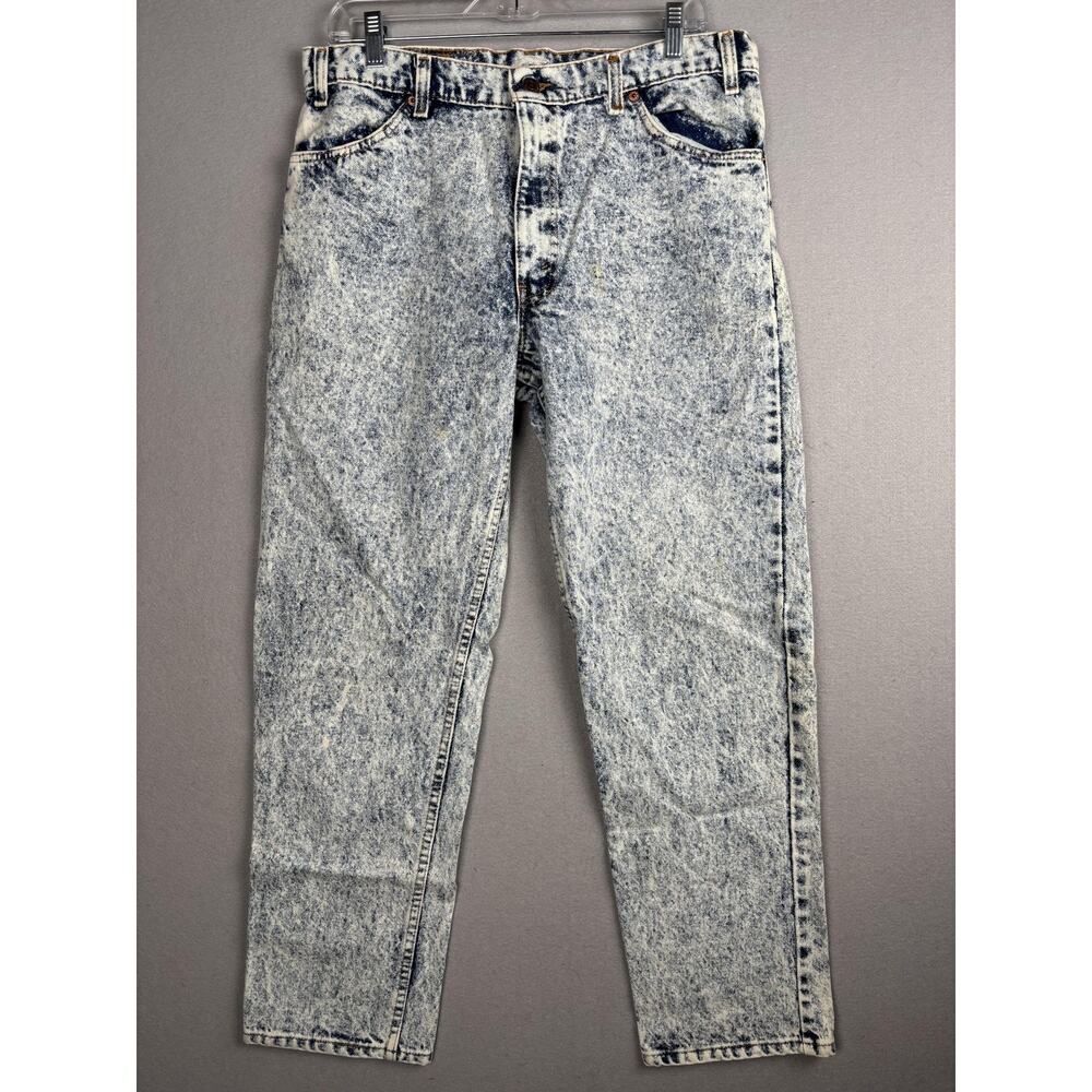 Vintage Levis 506 Jeans Mens 36x30 Acid Wash Blue Denim Straight Leg 90s Pants